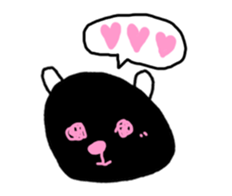 the bear with black face sticker #12784037