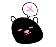 the bear with black face sticker #12784038