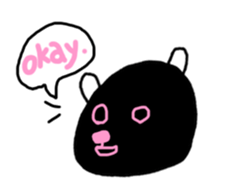 the bear with black face sticker #12784041