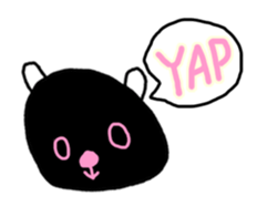 the bear with black face sticker #12784043