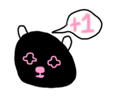 the bear with black face sticker #12784044