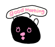 the bear with black face sticker #12784046