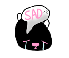 the bear with black face sticker #12784047