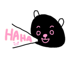 the bear with black face sticker #12784049