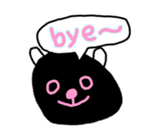 the bear with black face sticker #12784052