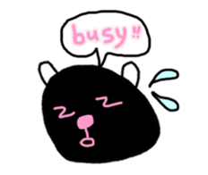 the bear with black face sticker #12784053