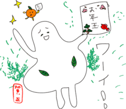 Japanese kagamimoti sticker sticker #12784959