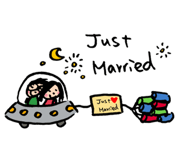 Let's celebrate UFO's wedding~ sticker #12785066