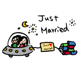 Let's celebrate UFO's wedding~ sticker #12785066