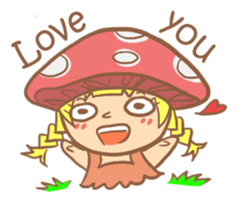 mushroom girl (so cute) sticker #12785086