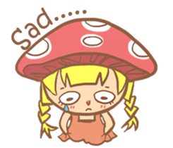 mushroom girl (so cute) sticker #12785087