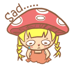 mushroom girl (so cute) sticker #12785087
