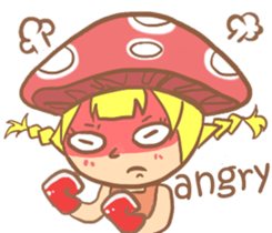 mushroom girl (so cute) sticker #12785088