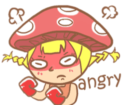 mushroom girl (so cute) sticker #12785088