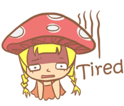 mushroom girl (so cute) sticker #12785090