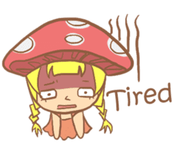 mushroom girl (so cute) sticker #12785090