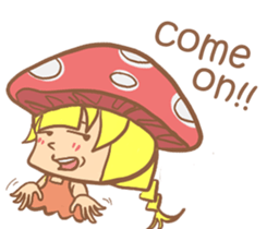 mushroom girl (so cute) sticker #12785091