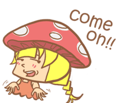 mushroom girl (so cute) sticker #12785091