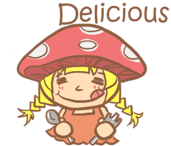 mushroom girl (so cute) sticker #12785092