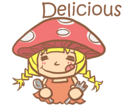 mushroom girl (so cute) sticker #12785092