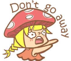 mushroom girl (so cute) sticker #12785093