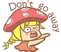 mushroom girl (so cute) sticker #12785093