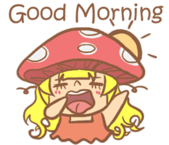 mushroom girl (so cute) sticker #12785094