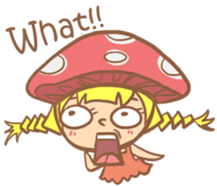 mushroom girl (so cute) sticker #12785095