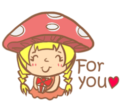 mushroom girl (so cute) sticker #12785096
