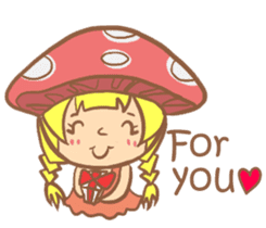 mushroom girl (so cute) sticker #12785096