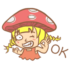 mushroom girl (so cute) sticker #12785097