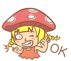 mushroom girl (so cute) sticker #12785097