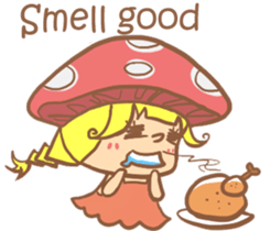 mushroom girl (so cute) sticker #12785099