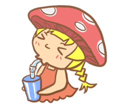 mushroom girl (so cute) sticker #12785100