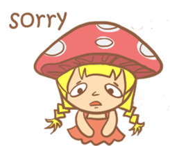 mushroom girl (so cute) sticker #12785101