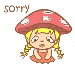 mushroom girl (so cute) sticker #12785101