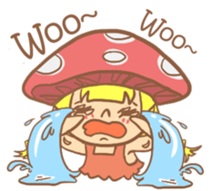 mushroom girl (so cute) sticker #12785103