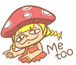mushroom girl (so cute) sticker #12785104