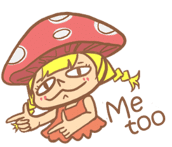 mushroom girl (so cute) sticker #12785104
