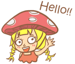 mushroom girl (so cute) sticker #12785105