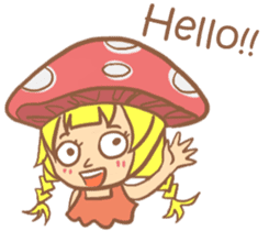 mushroom girl (so cute) sticker #12785105