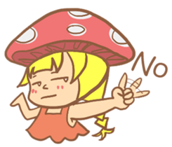mushroom girl (so cute) sticker #12785106