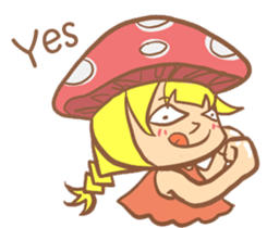 mushroom girl (so cute) sticker #12785107