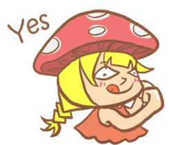 mushroom girl (so cute) sticker #12785107
