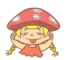 mushroom girl (so cute) sticker #12785108
