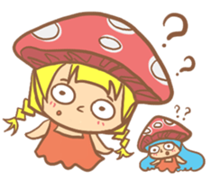 mushroom girl (so cute) sticker #12785109
