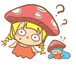 mushroom girl (so cute) sticker #12785109