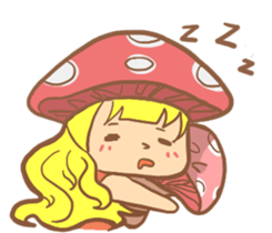 mushroom girl (so cute) sticker #12785110