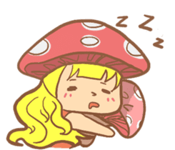 mushroom girl (so cute) sticker #12785110