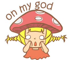 mushroom girl (so cute) sticker #12785111